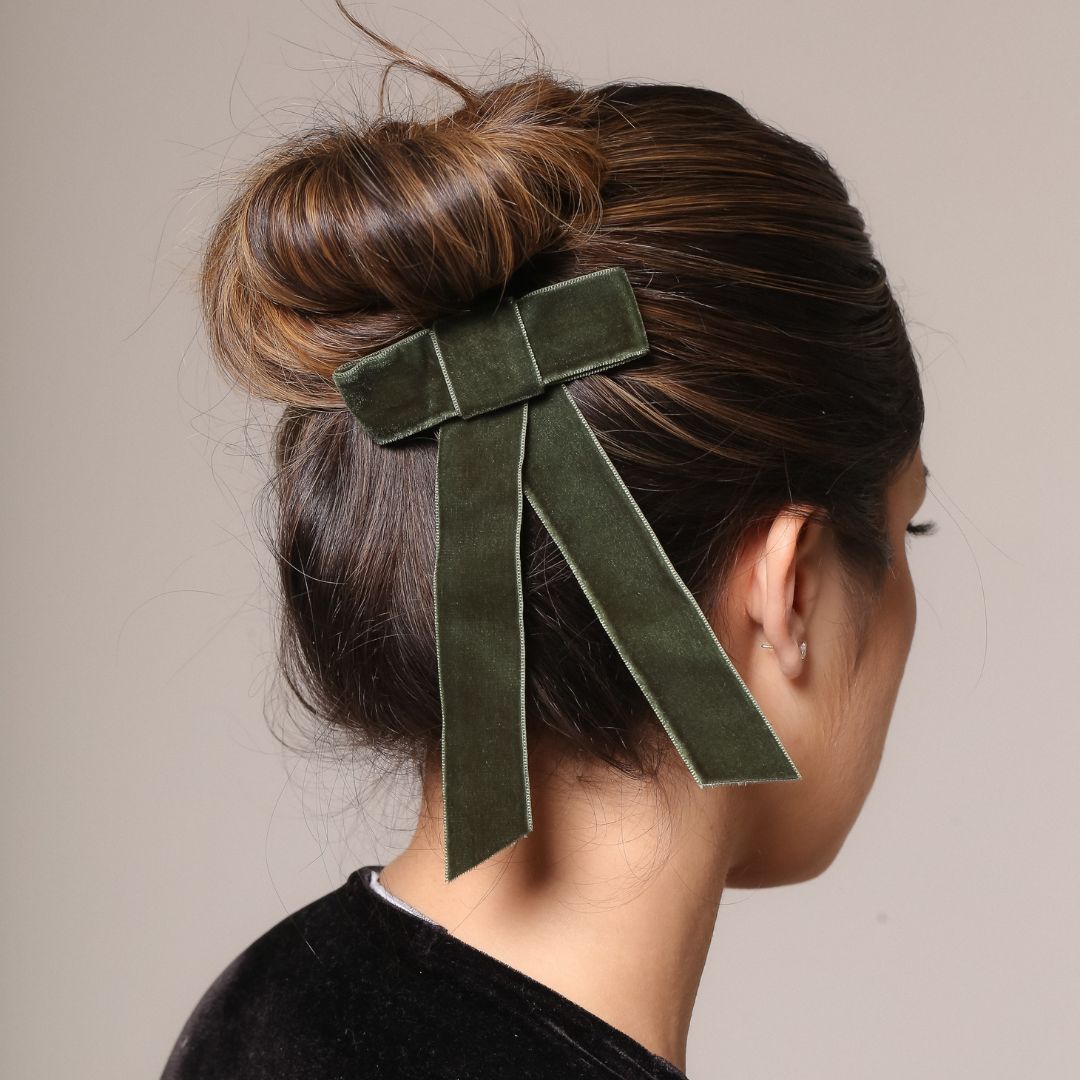 ACESSORIO PRESILHA DE CABELO LAÇO DE VELUDO